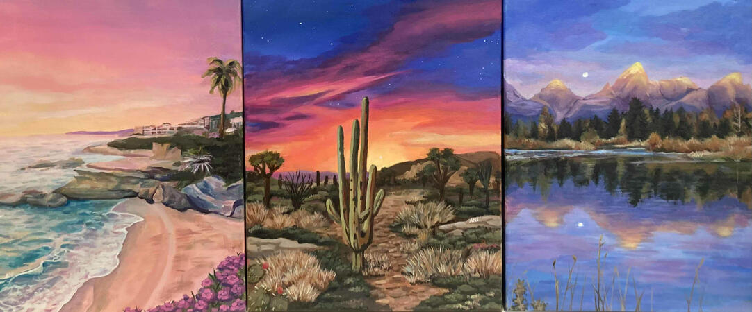 home turf, 2024, acrylic on canvas, 29.7x42cm each